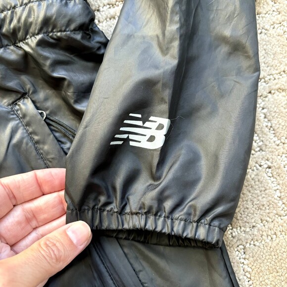 New Balance Windbreaker Jacket Women Small Running Jogging Hooded Cinch Waist - Picture 5 of 9